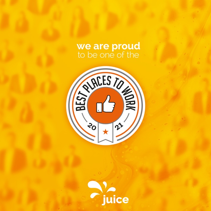 Persbericht: Smells like Team Spirit: Juice Technology wint opnieuw prijs voor &#039;Beste werkplek&#039;