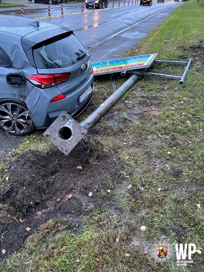 POL-PDKL: Unfall unter Alkohol- und Drogeneinfluss verursacht