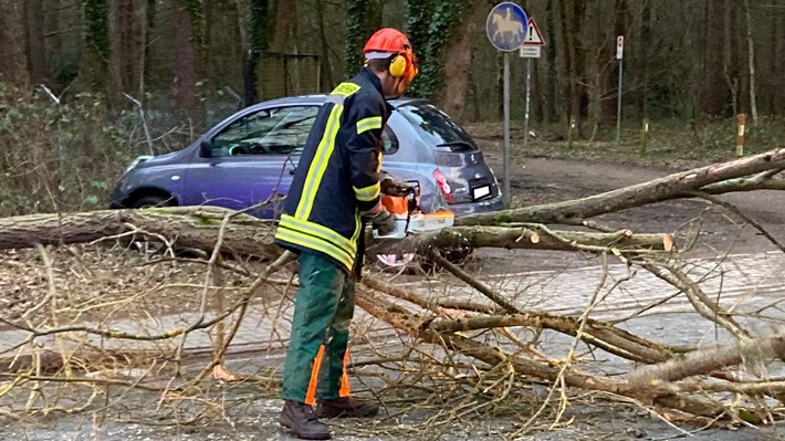 FW Celle: Sturmtief Ylenia über Celle - bis 15 Uhr 16 wetterbedingte und 2 weitere Einsätze