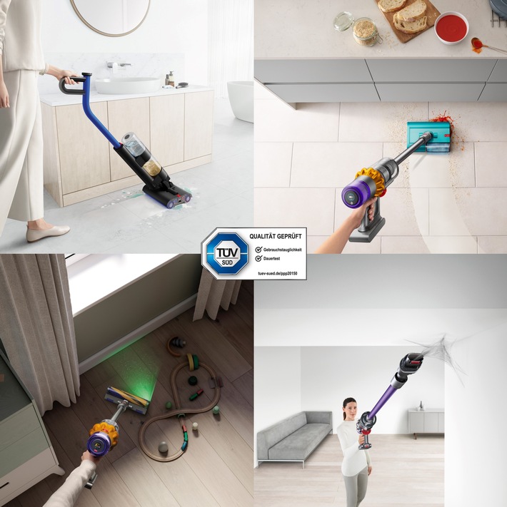 Qualitätsquartett: TÜV SÜD-Prüfsiegel für vier Dyson Floorcare-Produkte