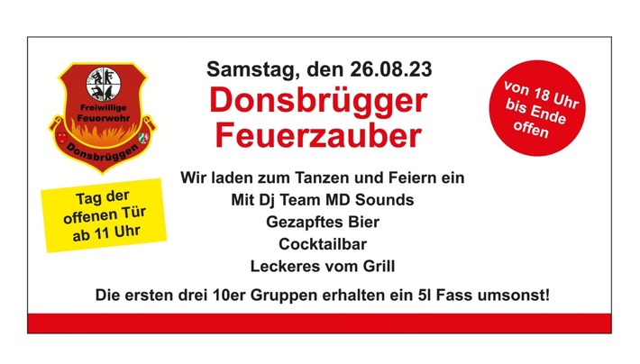 FW-KLE: Einladung zum Donsbrügger Feuerzauber