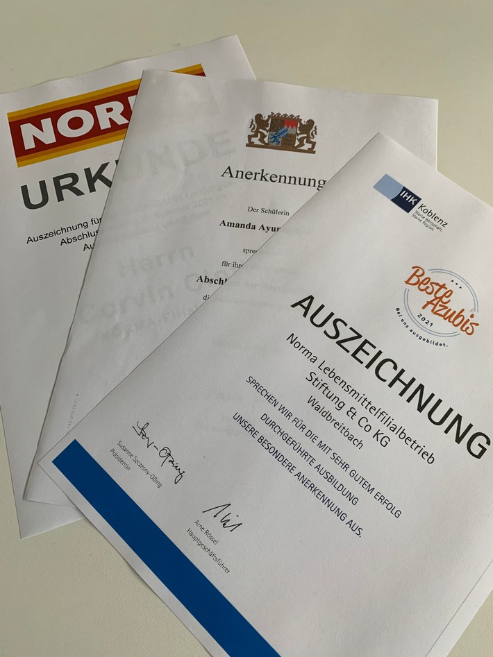 Top-Ausbildungsergebnisse - Eine Investition in die Zukunft / Ausbildungsoffensive 2022 bei NORMA