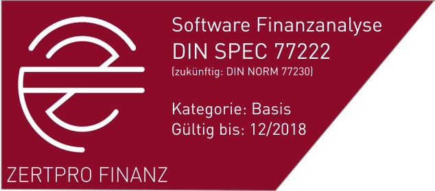 Erfolgreiche Zertifizierung der FinGOAL! Finanzanalyse für Privatkunden nach DIN SPEC 77222 - zukünftig DIN-Norm 77230