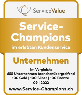 Diese Unternehmen begeistern mit ihrem Service / Kunden küren ihre „Service-Champions Schweiz“ aus 655 Unternehmen