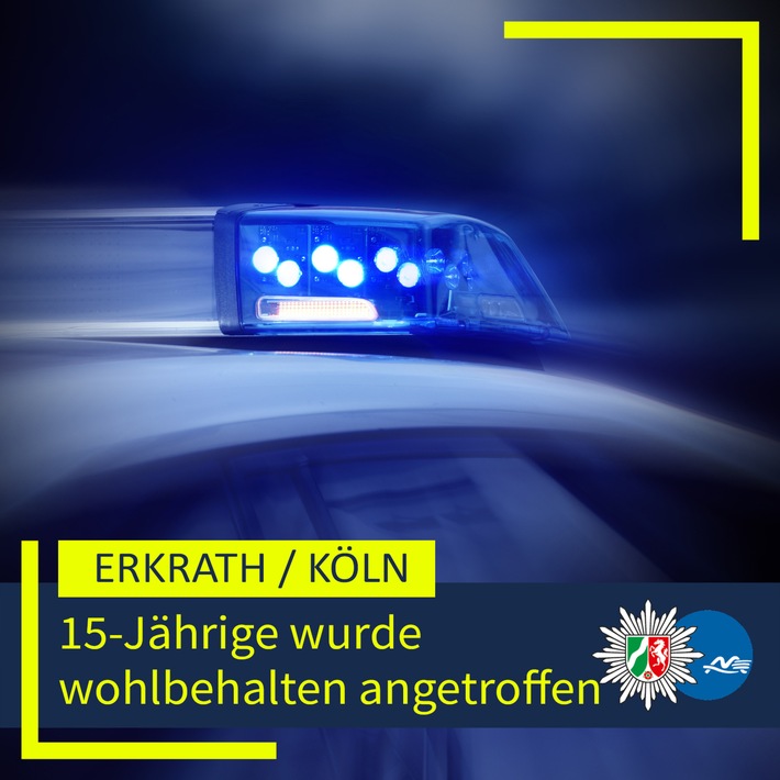 POL-ME: 15-Jährige wohlbehalten angetroffen - 2605029