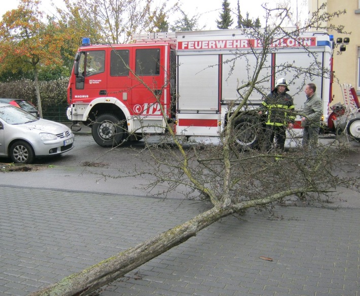 FW-MK: Zwei Einsätze am Sonntag wegen umgestürzte Bäume