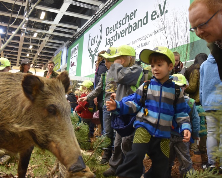 Grüne Woche 2018: Deutscher Jagdverband thematisiert das Problem "Wildunfall" / Erlebnispfad im naturnahen Biotop der Halle 4.2