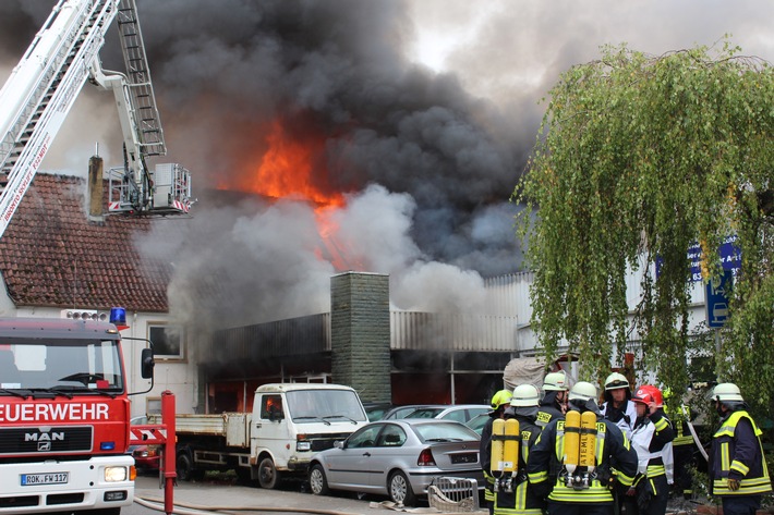 POL-PDKL: Brand einer Werkstatthalle