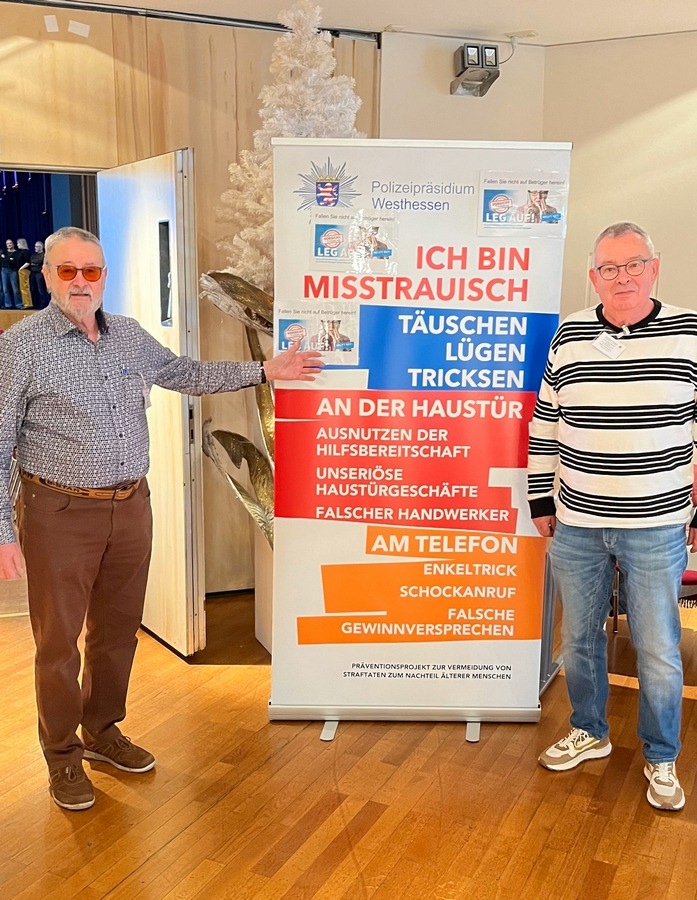 POL-LM: Sicherheitsberater für Seniorinnen/Senioren im Einsatz beim Seniorennachmittag der Stadt Limburg a, d, Lahn