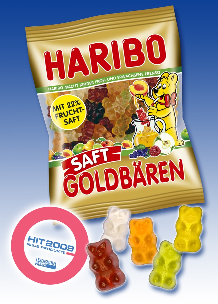 HARIBO "SAFT-GOLDBÄREN" wird zum HIT 2009 gewählt!