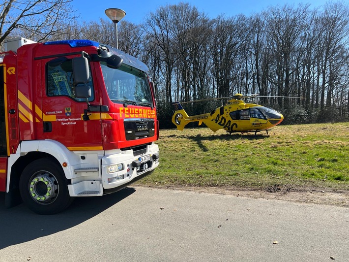 FW-EN: Rettungshubschrauber landet in Haßlinghausen