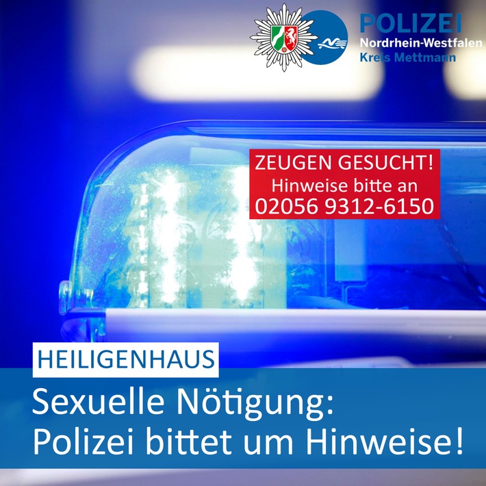 POL-ME: Sexuelle Nötigung - Polizei bittet um sachdienliche Hinweise - Heiligenhaus - 2102153