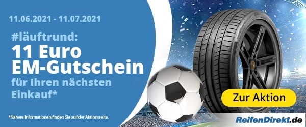 #läuftrund bei unserer 11 und Ihnen: Jetzt Aktionsgutschein von ReifenDirekt.de erhalten und beim nächsten Einkauf sparen