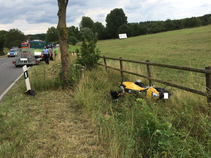 FW-Stolberg: Leicht verletzter Motorradfahrer