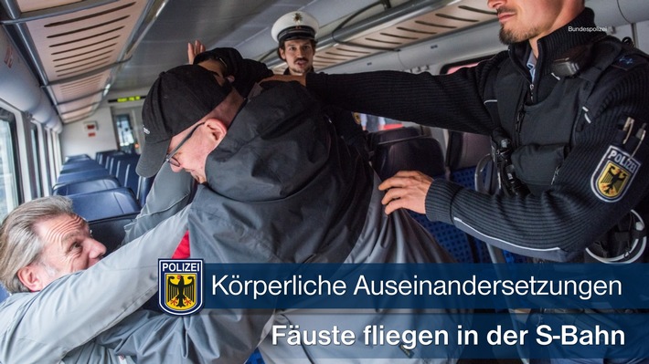 Bundespolizeidirektion München: Körperverletzungen in der S-Bahn - Nach Streitigkeiten flogen die Fäuste