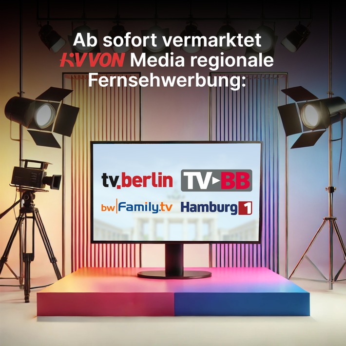 KiVVON Media GmbH: Offizieller Vermarktungspartner für TV Berlin, Hamburg 1, bwfamily.tv und TV-BB - Produktion und regionale Fernsehwerbung aus einer Hand