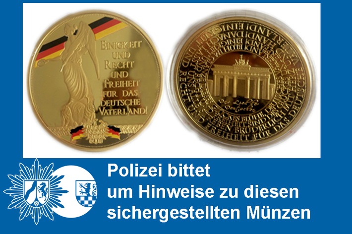 POL-UN: Kamen - Zwei goldfarbene Münzen/ Medaillen sichergestellt
- Wer kann Hinweise geben?-