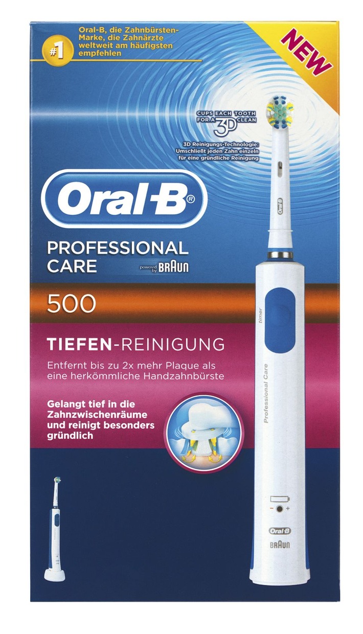 Mit "Tiefen-Reinigung" gegen oberflächliches Zähneputzen / Bis zu 40 Prozent der Plaque stecken zwischen den Zähnen / Die Oral-B Aufsteckbürste Tiefen-Reinigung hilft, sie zu entfernen (mit Bild)