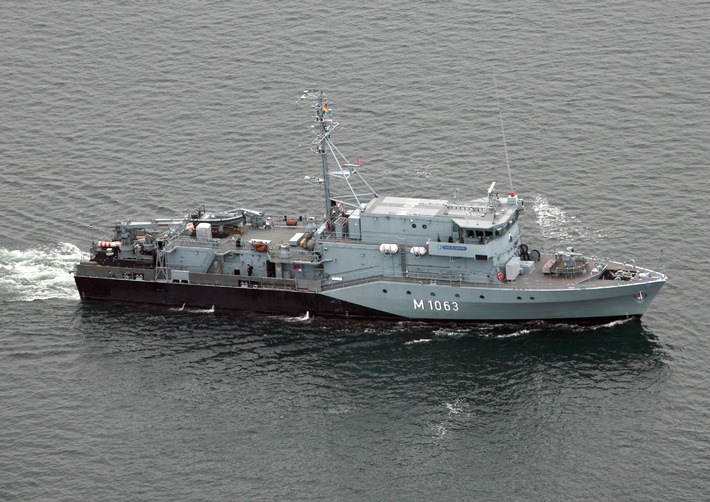 Minenjagdboot &quot;Bad Bevensen&quot; verlässt Kiel zum NATO-Einsatz