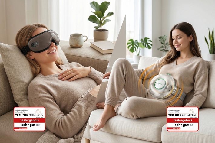 medisana überzeugt bei Technik zu Hause: Zwei Massageprodukte mit Bestnote „sehr gut“