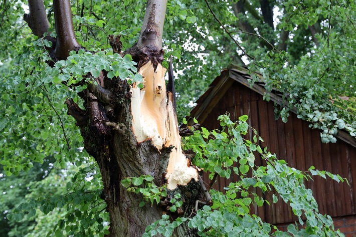 FW Hambühren: Trotz schwerer Gewitter in der Gemeinde Hambühren: Feuerwehr nur bei einem Einsatz gefordert