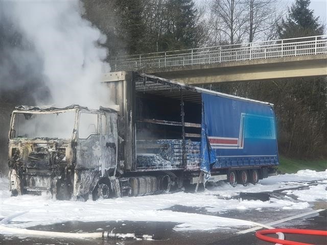 POL-PPKO: LKW-Brand auf der BAB 61 zwischen AS Boppard und AS Emmelshausen, FR Süd, km 248,7