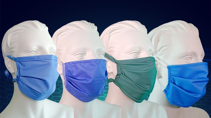 Medizinische OP-Masken als Mehrwegprodukt / Trans-Textil GmbH aus Freilassing produziert zugelassene waschbare Schutzmasken aus Hightech-Textilien