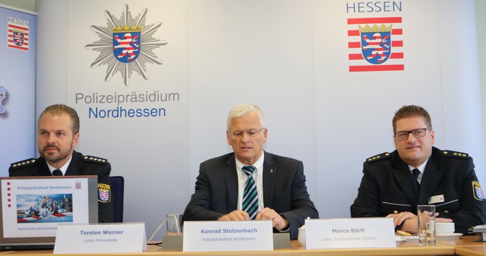 POL-KS: Nordhessen/ Kassel: Polizeipräsident Konrad Stelzenbach stellt Statistik für Nordhessen mit besonderer Betrachtung von Stadt und Landkreis Kassel vor
