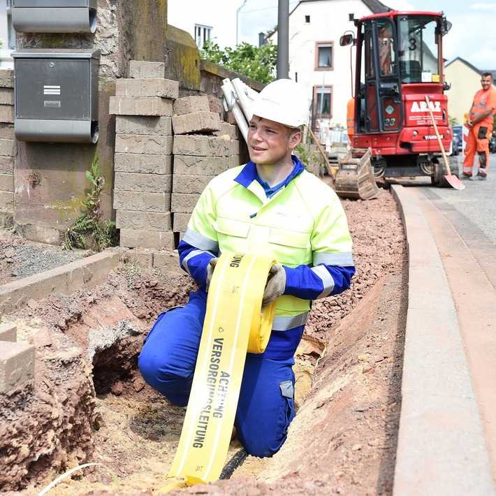 Kostenloser Glasfaseranschluss für Haushalte und Betriebe in Heimweiler während der Bauphase