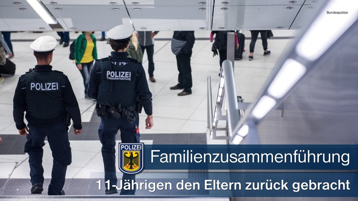 Bundespolizeidirektion München: 11-Jähriger verliert Eltern - 
Bundespolizei führt Familie wieder zusammen