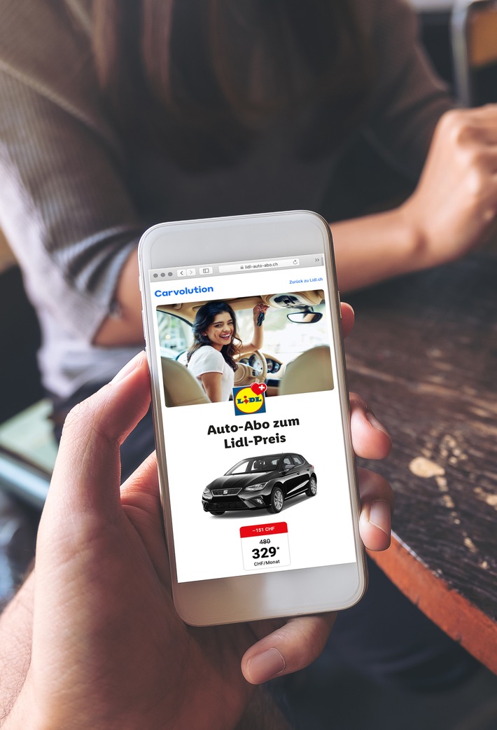 Lidl Schweiz bringt das Auto-Abo / Kooperation mit Start-up Carvolution