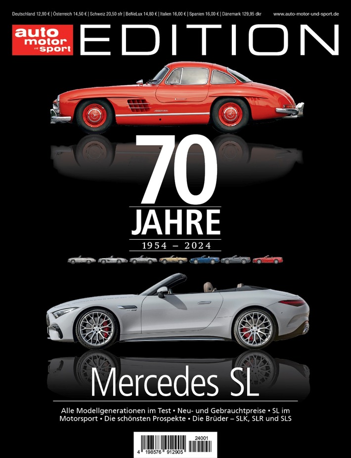 auto motor und sport feiert eine Legende mit der Edition 70 Jahre Mercedes SL