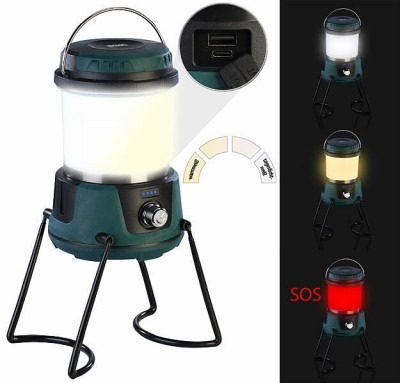 KryoLights 3in1-Akku-LED-Campinglaterne bis 800 Lumen, mit Powerbank, CCT: Universeller Licht- und Stromspender