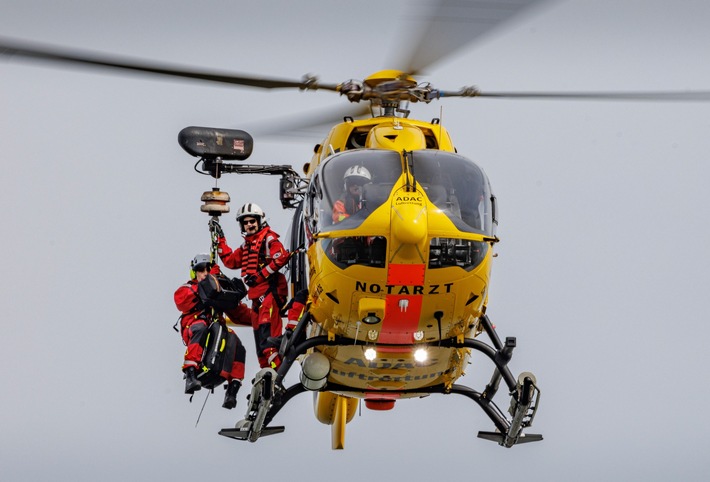 Windentraining der ADAC Luftrettung in Büsum