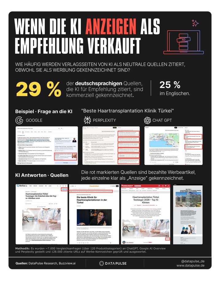 Knapp jede dritte Quelle hinter KI-Produktempfehlungen ist kommerziell gekennzeichnet, ohne dass Nutzer es erfahren