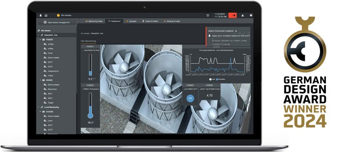 German Design Award für moneo RTM; Pressemitteilung der ifm electronic gmbh