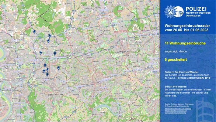 POL-OB: Wohnungseinbruchsradar - Wir brauchen Ihre Augen und Ohren!