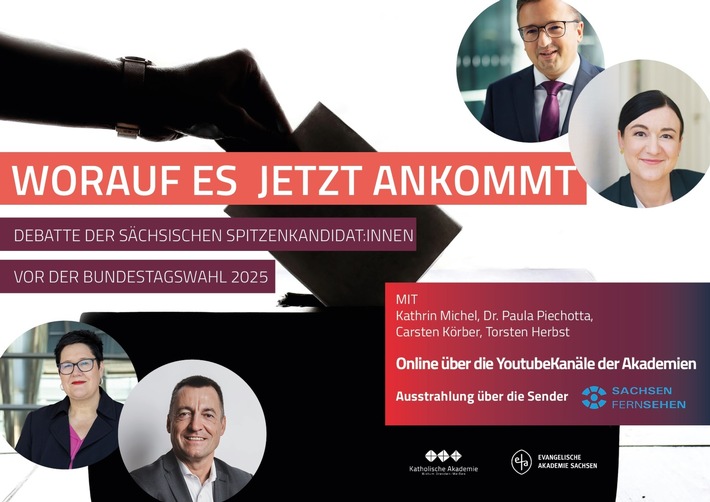 Worauf es jetzt ankommt: Debatte der sächsischen SpitzenkandidatInnen vor der Bundestagswahl 2025