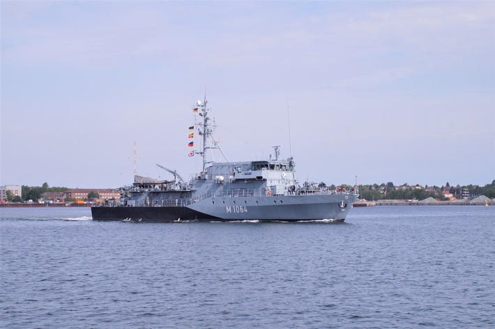 Erst Quarantäne, dann zur NATO - Minenjagdboot "Grömitz" zurück in Kiel