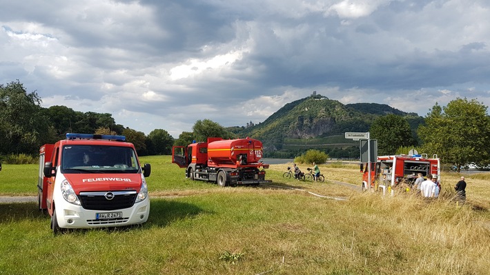 FW-BN: Ausgedehnter Flächenbrand an der südlichen Stadtgrenze in Bonn-Mehlem