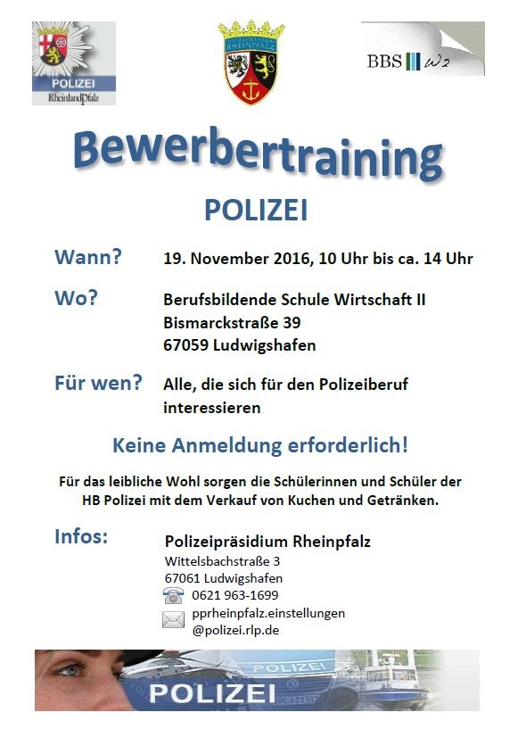 POL-PPRP: Nachwuchswerbung - Bewerbertraining für den Polizeiberuf