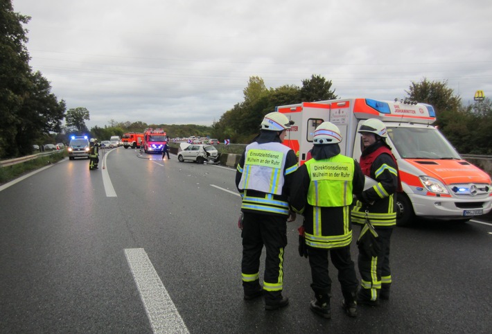 FW-MH: Erneuter Verkehrsunfall auf der A40