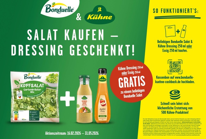 Perfect Match am POS: Bonduelle und Kühne starten kategorieübergreifende Cashback-Aktion