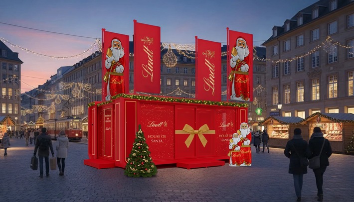 Lindt eröffnet das House of Santa: eine festliche Pop-up Experience rund um den beliebten Lindt Weihnachtsmann