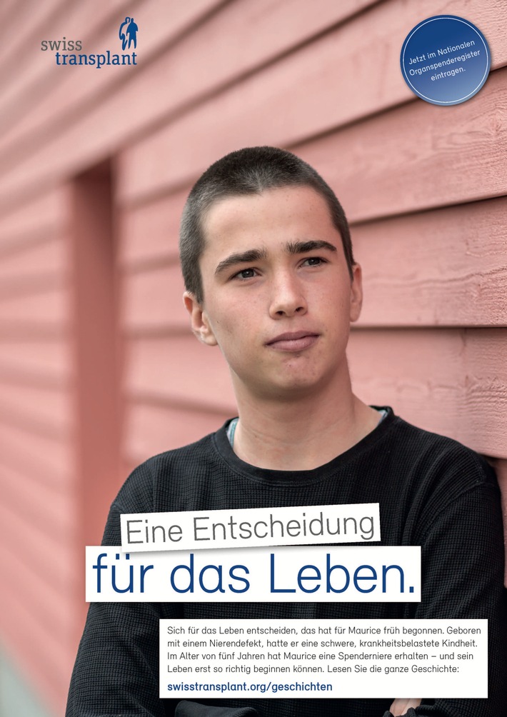 "Eine Entscheidung für das Leben." 100 000 Personen haben sich im Nationalen Organspenderegister eingetragen