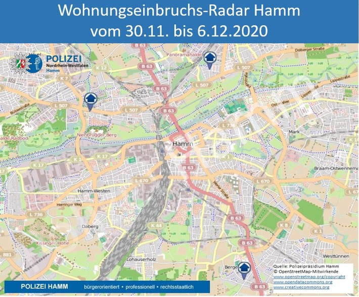 POL-HAM: Wohnungseinbruchs-Radar Hamm vom 30.11. bis 6.12.2020