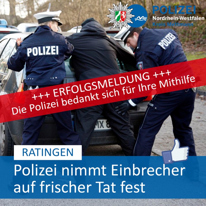 Pol Me Dank Aufmerksamer Zeugen Polizei Stellt Einbrecher Auf Frischer Tat Presseportal