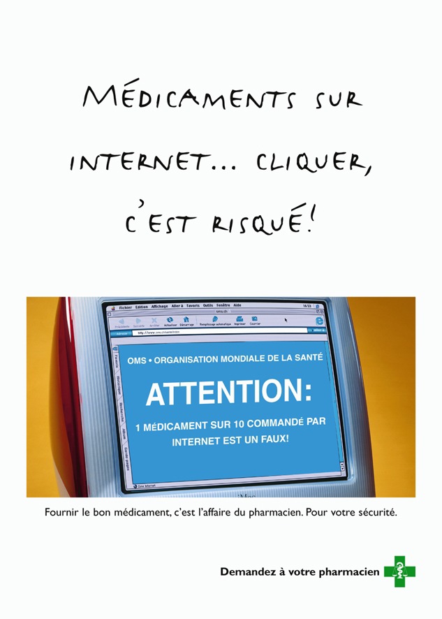 Société suisse des pharmaciens: Médicaments en vente sur Internet - vente par correspondance - Les médicaments, ça ne s&#039;achète pas à la légère!