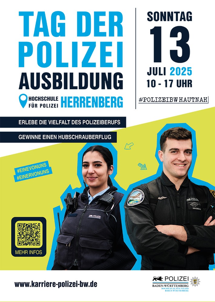 POL-HfPolBW: Tag der Polizeiausbildung bei der Polizei Baden-Württemberg in Herrenberg