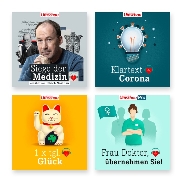 Wort & Bild-Podcasts sind allesamt Publikumslieblinge / Top-Platzierungen in den Apple-Gesundheits-Charts